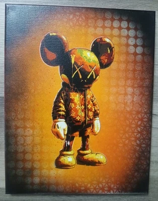 Pintura en aerosol estilo graffiti original de Mickey Mouse 11x14. No es una impresión  Foto 1 de 4