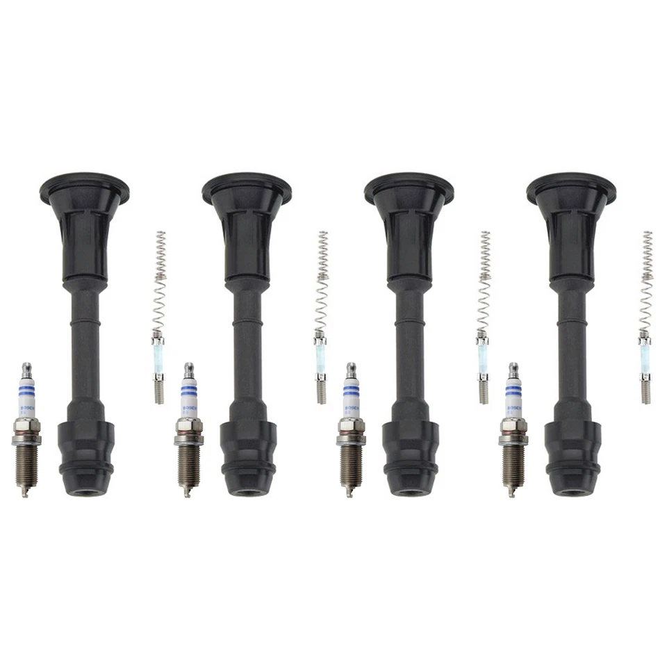 Bosch 4 bujías dobles de iridio y kit de arranque de bobina de encendido Denso para Altima L4 Foto 1 de 1