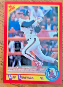 KENT ANDERSON California Angels 1990 Score Baseball Card #412 ROOKIE Mint - Picture 1 of 2