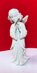 Vintage Metzler & Ortloff 7256 Germany stehender betender Engel Porzellan 5" Figur - Bild 1 von 7