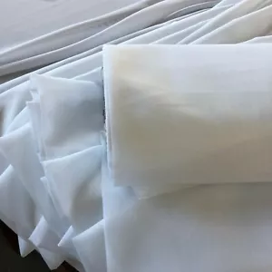 20 metri di tessuto voile bianco trasparente 3 larghezze disponibili a scelta - Foto 1 di 6