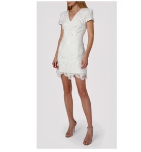 Milly Atalie 3D Floral Lace Dress in White. NWT. Size 4. Retail- $450 - Picture 1 of 9