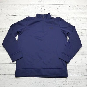 Under Armour Sweatshirt Herren M blau 1/4 Zip Fleece Mock Neck Übergangsjacke - Bild 1 von 7