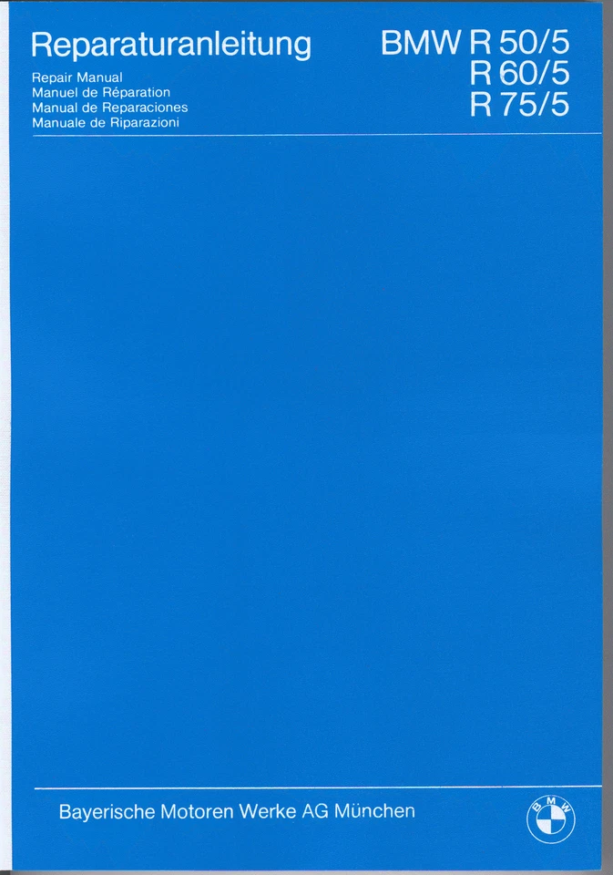 BMW Werkstatthandbuch / Reparaturanleitung / Instandsetzung R 75 50 60 /5 -Serie - Bild 1 von 1