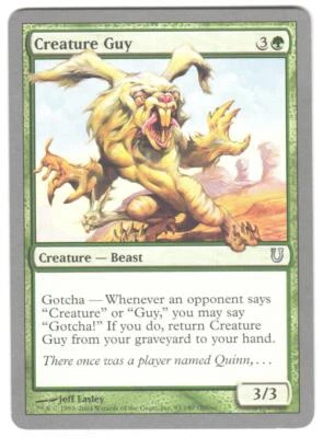 Magic_the_gathering Unhinged Creature Guy #93 2004,MTG,LP Uncommon - Image 1 of 2