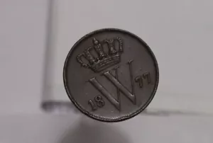 NETHERLANDS 1 CENT 1877 SHARP DETAILS B49 #K9568 - Picture 1 of 2