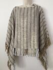 Brunello Cucinelli  Linen Grey Shade PonchoTop One Size Fits All. Made in Italy