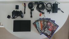 Sony PlayStation 2 Slim Console (Black) + Accessories + 6 Games