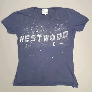 Camiseta Top Vivienne Westwood Galaxy Estampado Espacial Gemas Diamantadas Talla Pequeña - Imagen 1 de 7