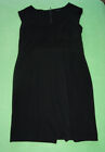 Black elegant work pinafor dress for women size UK 18