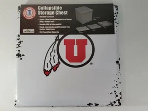 Utah Utes 15" Collapsible Storage Chest NCAA Imperial Ottoman - Picture 1 of 1