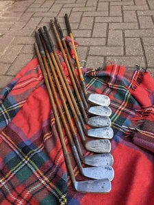 8x Gibson of Kinghorn - hickory golf irons - restoration project - Picture 1 of 13