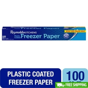 Plastic Coated Freezer Paper Roll 100sqft Food Wrap Moisture Barrier Crafting US - Picture 1 of 7