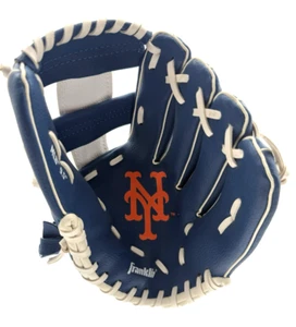 Franklin New York Mets MLB Jugend T-Ball Handschuh 9,5" Rechtswurf - Bild 1 von 6
