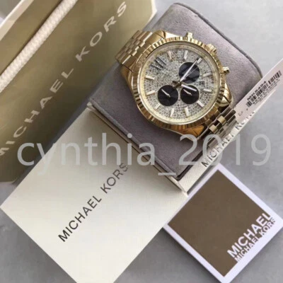 Michael Kors MK8494 Lexington Chronograph Men's Gold-Tone Stainless Steel Watch - Image 1 of 3