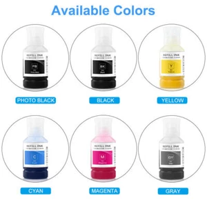 6*135ML Eco Sublimation Ink For 011 012 552 L8168 L8188 ET-8500 ET-8550 - Picture 1 of 9