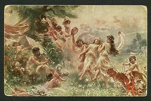 Russia Vintage Postcard Makovsky The Dance Nice Condition !!!  - Picture 1 of 2