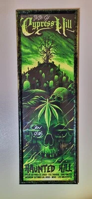 CYPRESS HILL  Band & Artist Signed Poster  Haunted Hill /100 🔥 12x36  - Image 1 of 4
