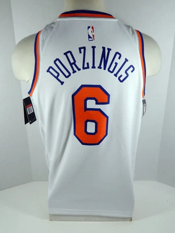 Mens New York Knicks Kristaps Porzingis #6 White Assoc Jersey Swingman XL Nike Cover