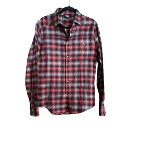 Men's Under Armour Small Light Flannel Long Sleeve Shirt, Red, Black - Picture 1 of 10