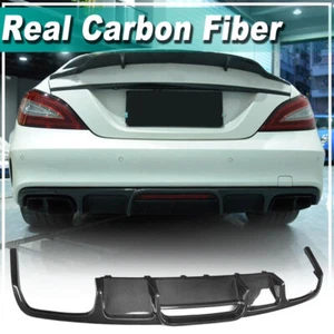 For Benz W218 CLS550 CLS63 2012-18 REAL Carbon Rear Bumper Diffuser Spoiler - Bild 1 von 13