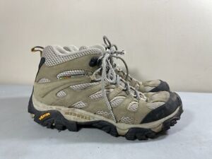 MERRELL WOMEN'S J86592 MOAB VENTILATOR TAUPE LACE UP HIKING BOOTS SIZE 10