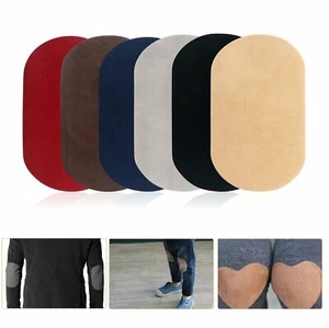 Suede Leather Iron-on Oval Elbow Knee Patches DIY Repair Sewing Applique - Picture 1 of 42