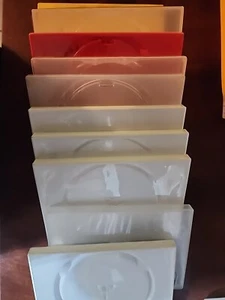 Lot 10 Empty Blank Standard Size Color Misc DVD Replacement Case w/Clear Sleeve - Picture 1 of 1