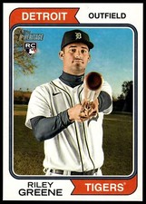 RILEY GREENE 2023 Topps Heritage 1974 OVERSIZED BOX TOPPER RC OB-RG TIGERS