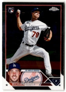 2023 Topps Chrome Michael Grove Rookie #22 Los Angeles Dodgers - Picture 1 of 2
