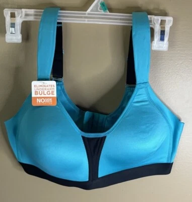 Warners Teal Sports Bra WA1268 Size Medium Polyester Spandex Women’s Hook & Eye - Image 1 of 4