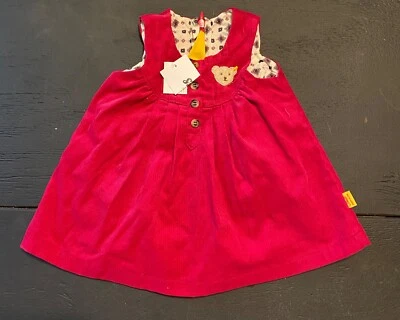 Nuevo con etiquetas Vestido Jersey Steiff Knoph Im Ohr 62 CM 3 Meses Cremallera Espalda Niñas Violeta Foto 1 de 4
