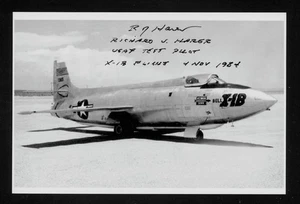 Richard Harer DEC. WWII B-24 & Testpilot F-84F, X-1B signed 4x6 Photo E28652 - Bild 1 von 1
