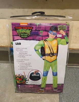 NUEVO TMNT Disfraz Niños Adolescentes Mutantes Tortugas Ninja Leo Halloween Grande 10-12 Foto 1 de 2