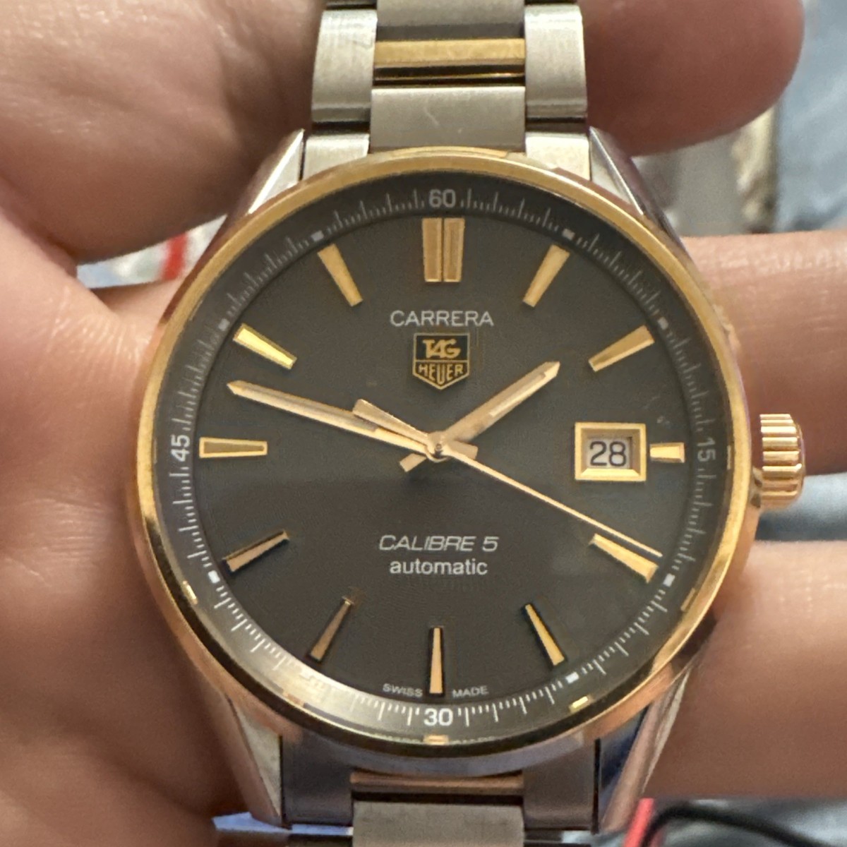TAG Heuer Stainless Steel Case Gold Band Wristwatches for TAG Heuer Stainless Steel Case Gold Band Wristwatches for