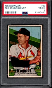 PSA 4 - 1952 Bowman # 30 Red Schoendienst St. Louis Cardinals HOF - Bild 1 von 2