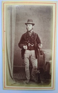 Rare Ludford CDV Hunter Man Shotgun Hat by J. Browne - Picture 1 of 3