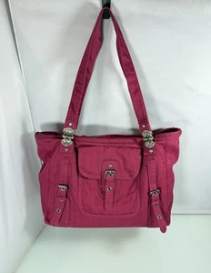 Vintage Oakley Tactical Canvas Ruby Red Maroon Purse Gym Tote Handbag Travel Bag - Picture 1 of 14