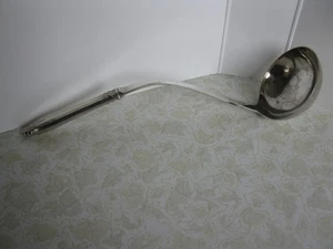 Antique Silver Plate Punch Ladle 12 1/2" L  Ornate Floral Design Nickle Silver - Picture 1 of 7