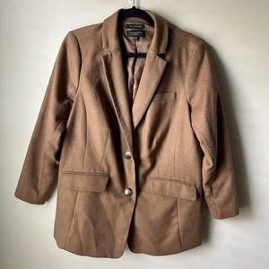 Talbots Women’s Brushed Italian Wool Longline Blazer Jacket Boyfriend Size 14WP - Picture 1 of 7