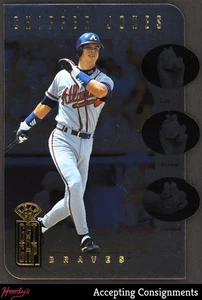 1997 Leaf Get-A-Grip #4 Chipper Jones, Randy Johnson 2354/3500 - Picture 1 of 2