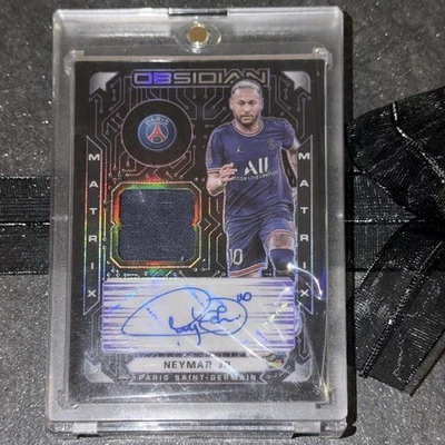 The 2021-22 Panini Obsidian Neymar Jr. Patch Auto PSG #MM-NJR Trading Card 10/10 - Bild 1 von 2