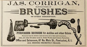 1883 n. Chr. (N18) ~ JAS. CORRIGAN CO. NO. MAIN ST. PAWTUCKET, RI. PINSEL MFG. co. - Bild 1 von 1