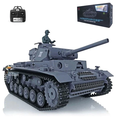 2.4G Henglong 1/16 7.0 3848 Plastic Panzer III L RTR RC Tank Infrared BB Battle - Image 1 of 4