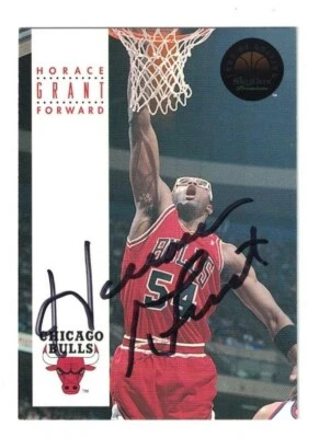 Horace Grant Signed Autographed 1993 94 SkyBox Premium Card Chicago Bulls - Image 1 of 2
