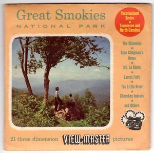 GRAN PARQUE NACIONAL SMOKIES 1950 ViewMaster paquete de 3 carretes sellado DE COLECCIÓN Sawyer's - Imagen 1 de 2