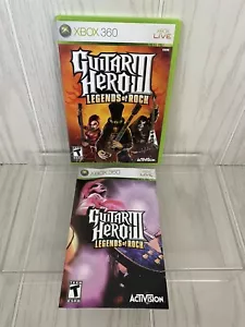 Xbox 360 Guitar Hero III 3 Legends of Rock Marca CIB - Imagen 1 de 4
