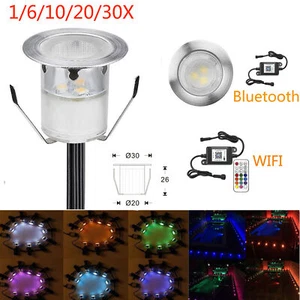 30mm Wifi Bluetooth Steuerung APP RGB LED Terrassen Leuchte Garten Treppen Beleuchtung Lampe - Bild 1 von 10