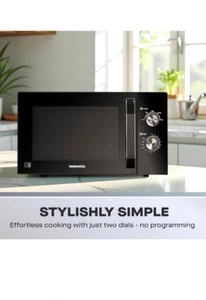 Horno Microondas Daewoo Solo 800W con Función de Descongelación Automática 23L Negro - SDA2085 - Imagen 1 de 19