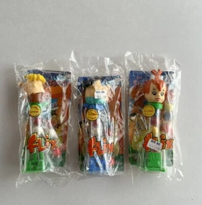 3er Set - 1994 Flintstones Flix Cartoon Kaugummiautomaten Fred Pebbles & Barney. - Bild 1 von 8
